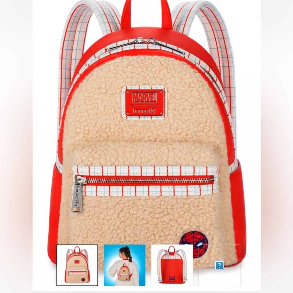 Loungefly Spider-Man Faux Fur Mini Backpack